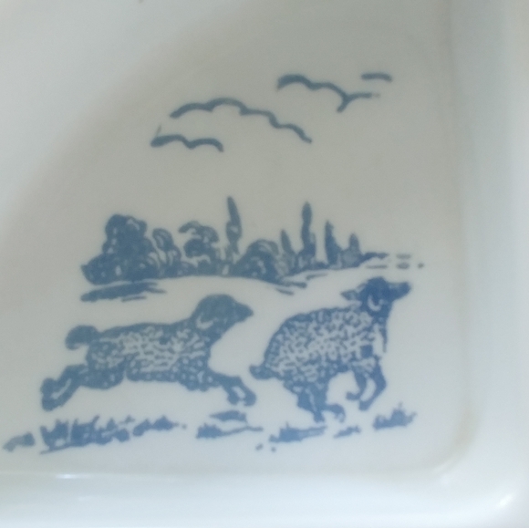 Vintage Little Bo Peep BLUE Divided Child Plate and Cup Set 1950s Vitrock - Picture 8 of 11